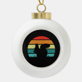 Eekhoorn Retro Eekhoorn Keramische Bal Ornament (Voorkant)