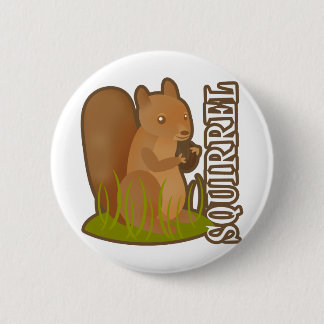 eekhoorn ronde button 5,7 cm