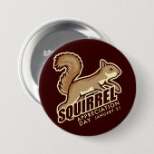 Eekhoorn Ronde Button 7,6 Cm (Voorkant /achterkant)