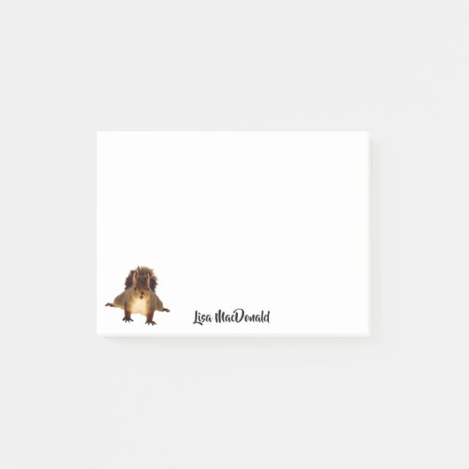 Eekhoorn schattig monogram post-it® notes (Voorkant)