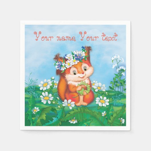 eekhoorn servet (Voorkant)
