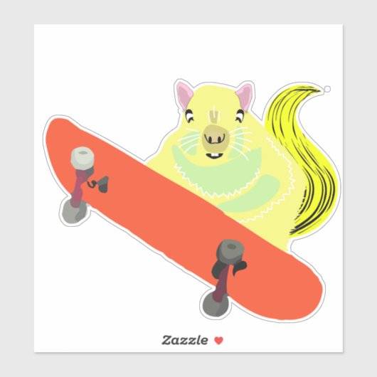 Eekhoorn skateboard sticker (Vel)