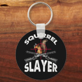Eekhoorn Slayer Squirrel Hunting Humor Sleutelhanger (Voorkant)