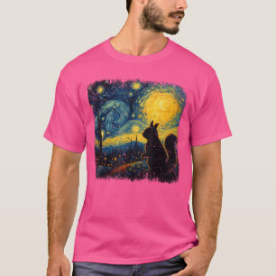Eekhoorn Sterrennacht Van Gogh Kunstcadeaus voor M T-shirt