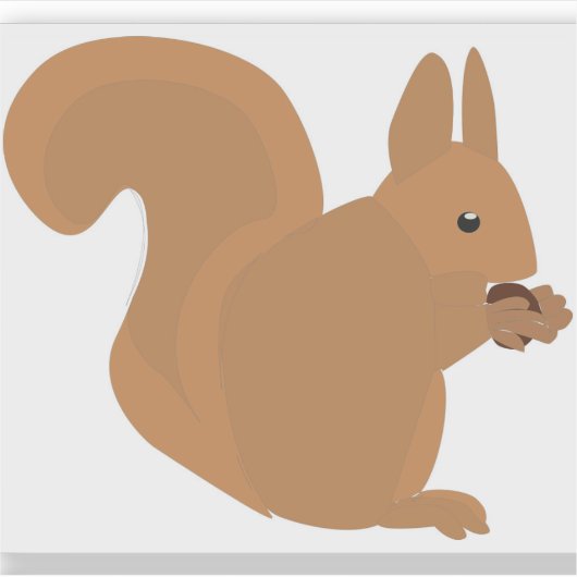 eekhoorn sticker (Voorkant)