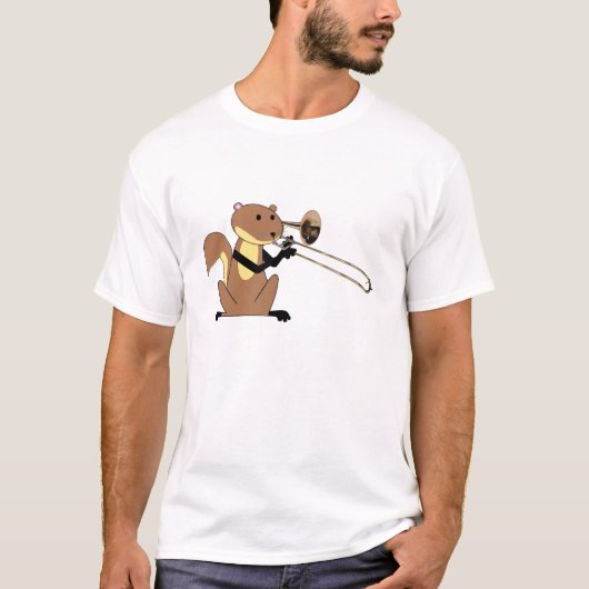 Eekhoorn Trombone afspelen T-shirt (Voorkant)