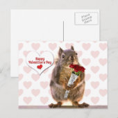 Eekhoorn Valentijn Feestdagenkaart (Voorkant / Achterkant)