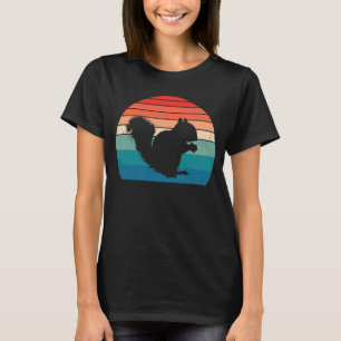 Eekhoorn Verdrukte Retrostijl 70s Si T-shirt
