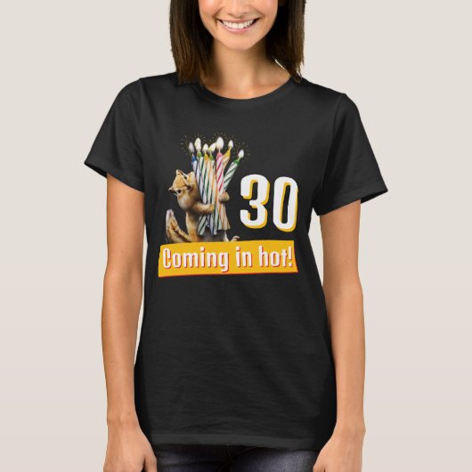 Eekhoorn verjaardagskaarsen t-shirt (Voorkant)