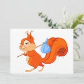 Eekhoorn Verlaat Uitnodigingen (Staand voorkant)