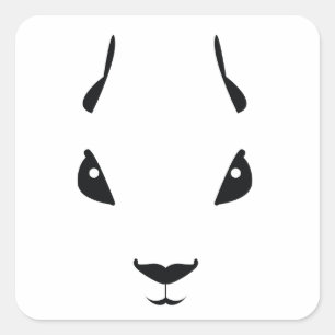 eekhoorn vierkante sticker