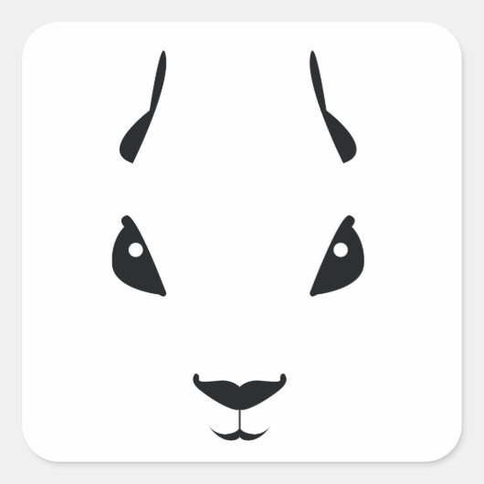 eekhoorn vierkante sticker (Voorkant)