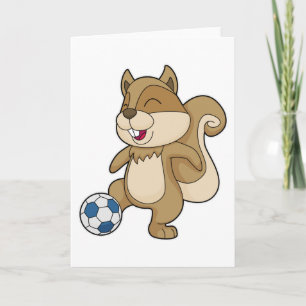 Eekhoorn Voetballer Voetbal Kaart