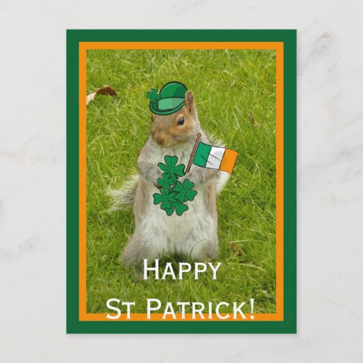 Eekhoorn voor St Patrick Day Briefkaart (Voorkant)