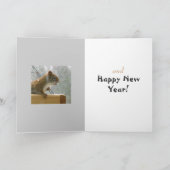 Eekhoorn Vrolijk Kerstfeest Feestdagen Kaart (Binnen)