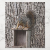 eekhoorn wijn etiket (Enkel label)