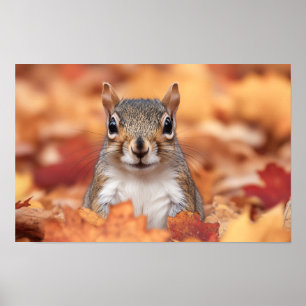 Eekhoorn Wilde Dieren Liefdevol Portret Poster