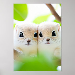 Eekhoorn Wilde Dieren Liefdevol Portret Poster