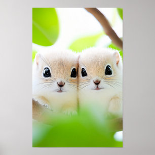 Eekhoorn Wilde Dieren Liefdevol Portret Poster