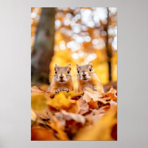 Eekhoorn Wilde Dieren Liefdevol Portret Poster