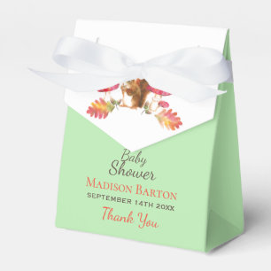 Eekhoorn Woodland herfst Waterverf Baby shower Bedankdoosjes