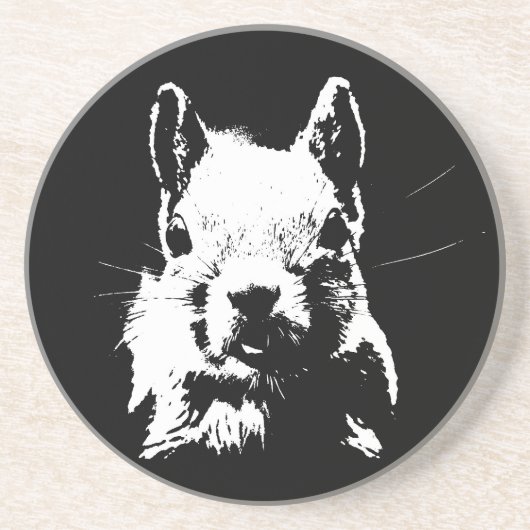 eekhoorn zandsteen onderzetter (Voorkant)