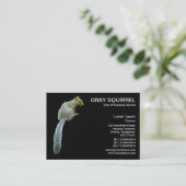 Eekhoorn - Zwart Visitekaartje (Staand voorkant)