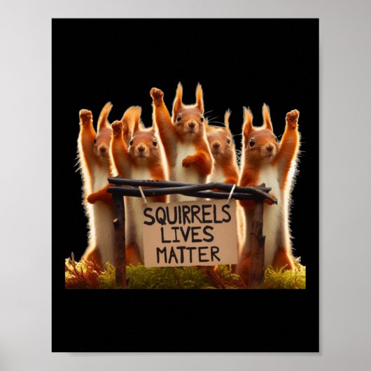 Eekhoornlevens Sticker Poster (Voorkant)