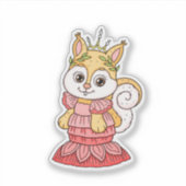 eekhoornprinses sticker (Voorkant)