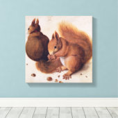 Eekhoorns, 1512 canvas afdruk (Insitu (Houten vloer))