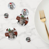 Eekhoorns en Kerst Petten Tafel Confetti (Groep)