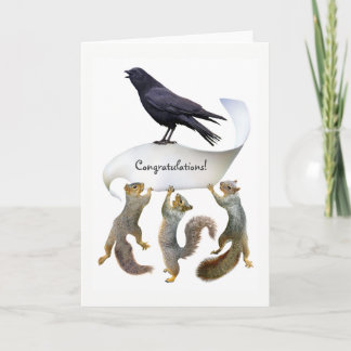 Eekhoorns en Kraai Felicitatiekaart Kaart