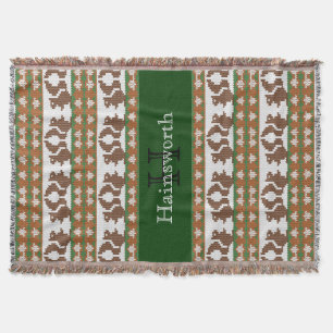 Eekhoorns en oranjers Fair Isle Monogram Deken