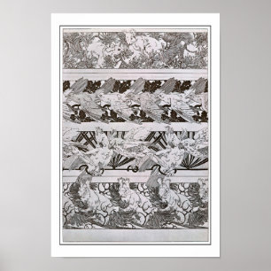Eekhoorns en vogels van Art Nouveau Style, Mucha Poster