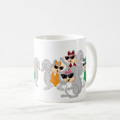 Eekhoorns geïllustreerde ontwerp mok (Voorkant rechts)