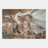 Eekhoorns Getrouwen in Forest Decoupage Inpakpapier Vel (Voorkant 3)