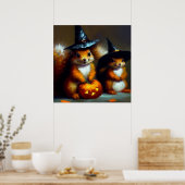 Eekhoorns Halloween Poster (Keuken)