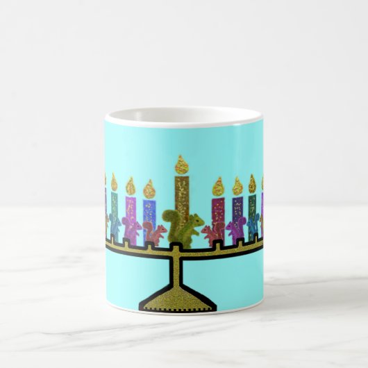 Eekhoorns Hannukah Menorah Mokken (Center)