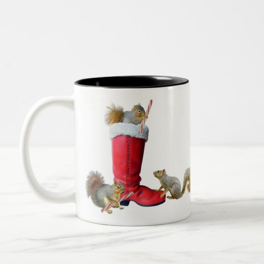 Eekhoorns in de Mok van Santa's Boot (Links)