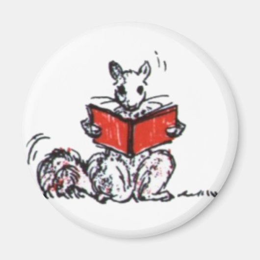  eekhoorns leesboeken magneet (Voorkant)