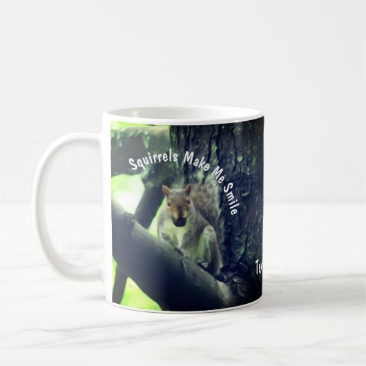 Eekhoorns maken dat ik een glimlach maak, speciaal koffiemok (Links)