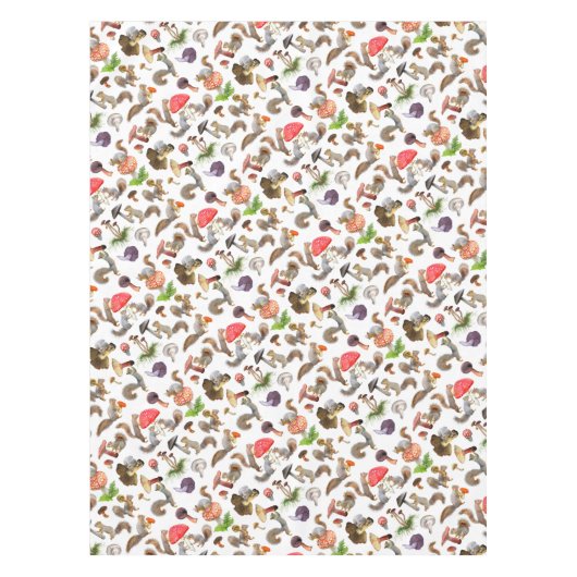 Eekhoorns met champignons Tafelkleed (Voorkant)