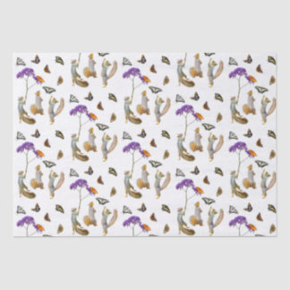 Eekhoorns met vlinders Tissue Paper Tissuepapier