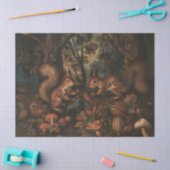 Eekhoorns - olieverfstijl weefselpapier tissuepapier (Craft)