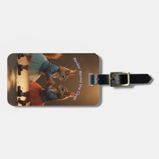 Eekhoorns op de dansvloer bagagelabel (Voorkant horizontaal)