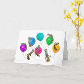 Eekhoorns op de Kaart van Ballons (Gele Bloem)