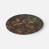 Eekhoorns - Ronde papieren Borden Papieren Bordje (Gekanteld)