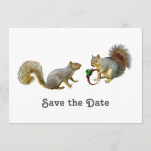 Eekhoorns Sla de datum op Save The Date