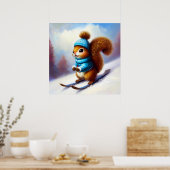 Eekhoornskiën Poster (Keuken)