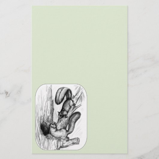 Eekhoorntjes Briefpapier (Voorkant)